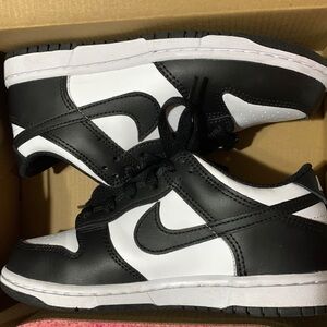 Nike panda dunks. Kids size 1Y
